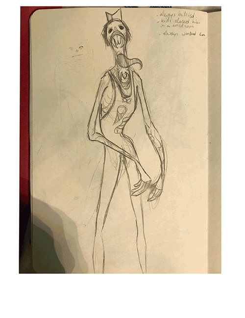 monster body drawing