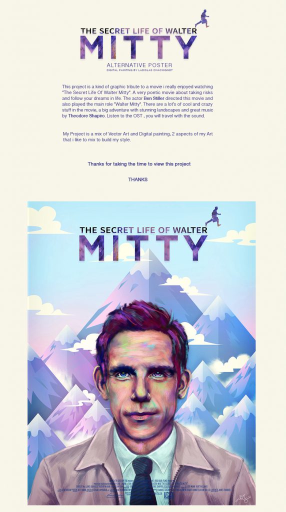 Interview With An Artist - Ladislas Chachignot. And His Digital Movie Poster Artwork - The Secret Life Of Walter Mitty