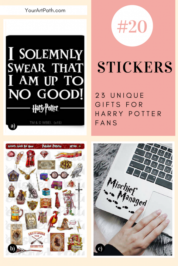 23 Best Gifts For Harry Potter Lovers. They are so magical, that I want them for myself! Featuring - Harry Potter Stickers!