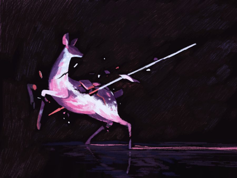Broken Deer Illustration by Xiao