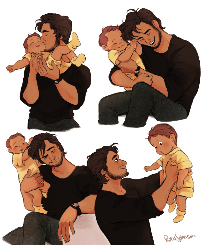 Dad And A Kid | Character Design Sheet | Character Design Inspiration | Character Model Sheet | Character Inspiration