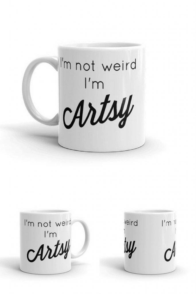 artsy mugs coffee cups - gifts for teenage artists