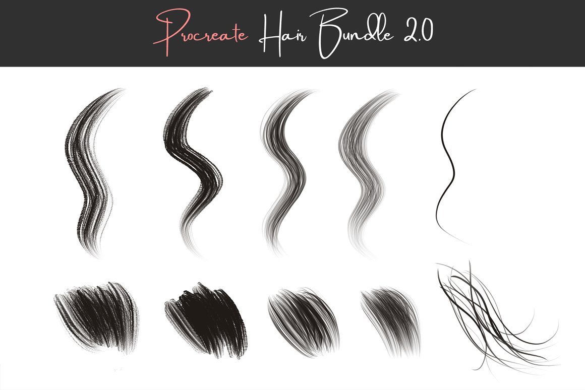 18 Procreate Hair  Brushes  for Believable Hair  Painting 
