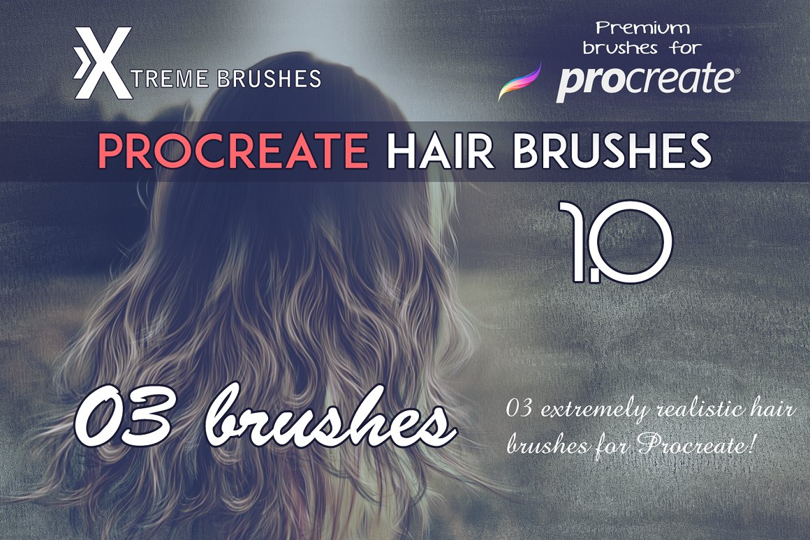 procreate hair brushes free | procreate brushes free iPad